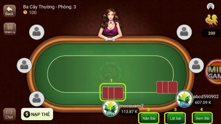 Truy cập vào sảnh game bài để bắt đầu trải nghiệm giải trí đỉnh cao
