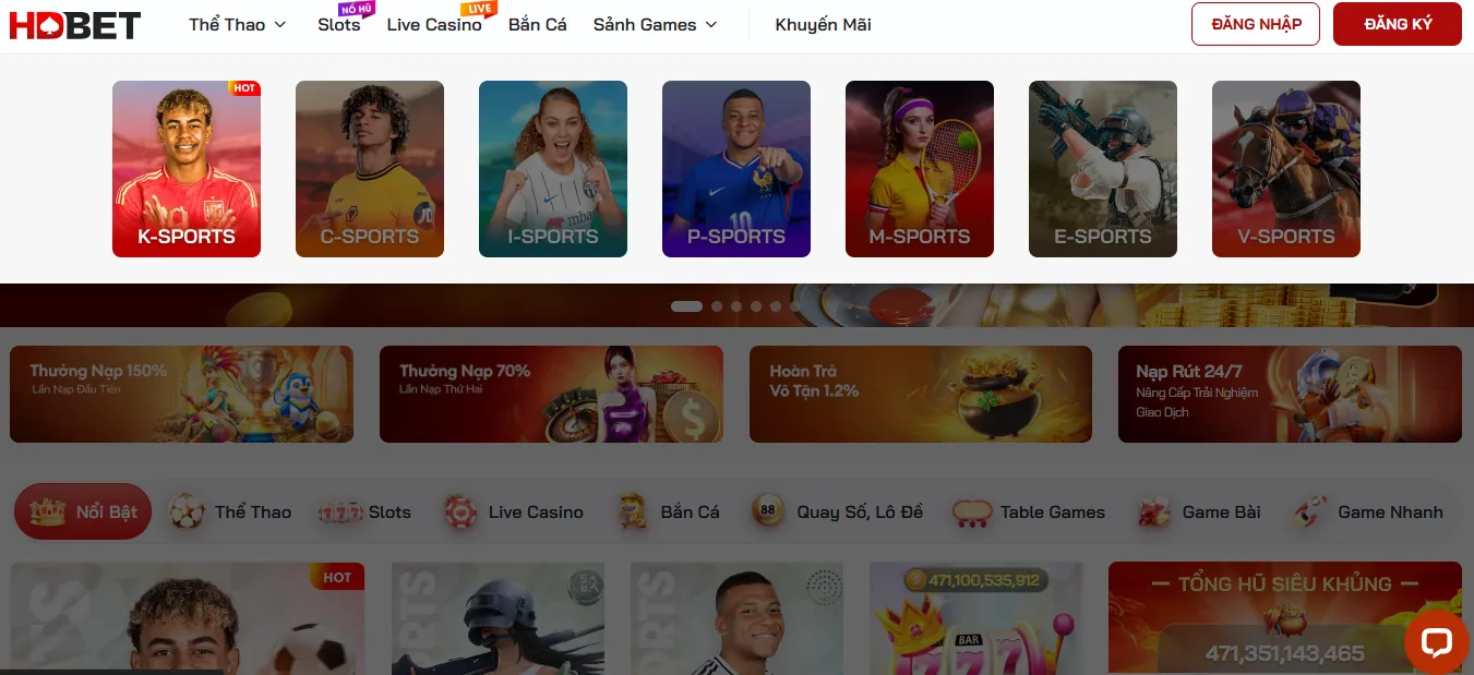 Tại trang chủ, chọn Thể thao >> K+Sports