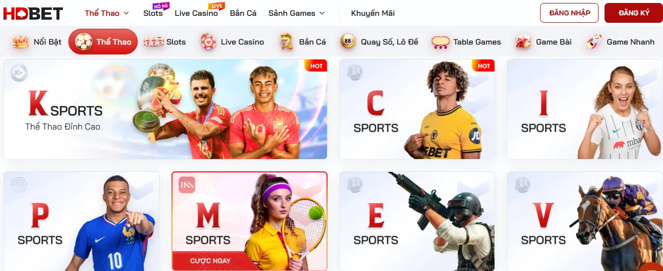 HDbet sân chơi cá cược thể thao uy tín hút triệu cược thủ mỗi ngày